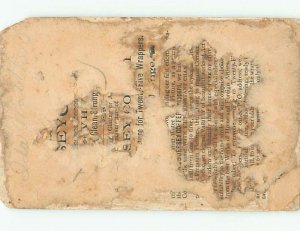 damaged back c1910 music BOY PLAYING ON ANTIQUE GUITAR AC1491