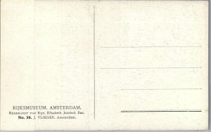 VINTAGE REMBRANDT VAN RIJN J. VLIEGER AMSTERDAM FAMOUS ART POSTCARD 34-172