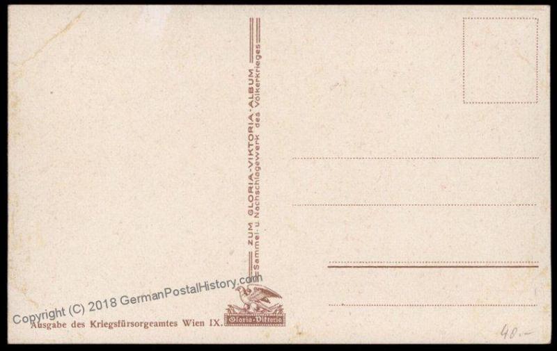 Germany Austria WWI Patriotic Torpedo Destroyer Gloria Viktoria PPC 66209