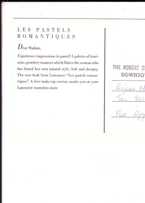 Lancaster Spring Summer Makeup, Advertising Postcard,