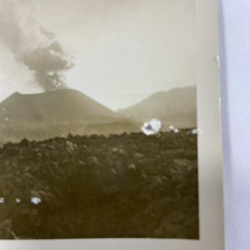 RPPC Volcano City Mexico Paricutin Michoacan Building Eruption Postcard