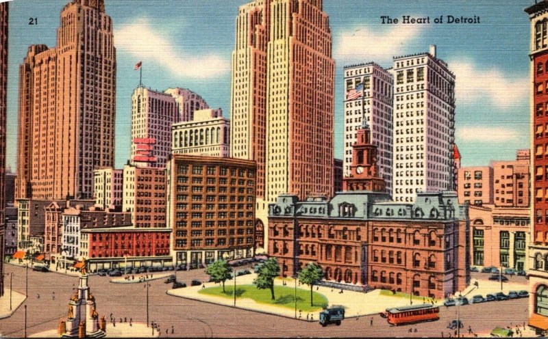 Michigan Detroit The Heart Of The City 1951