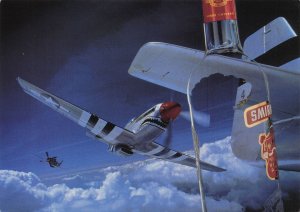 Smirnoff Military Aircraft With Face Vodka Photo Advertising Postcard