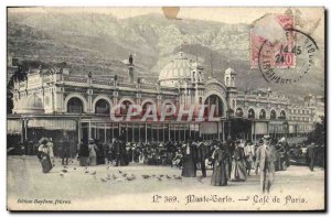 Old Postcard Monte Carlo Cafe de Paris