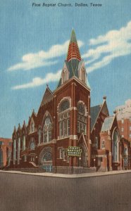 Dallas Texas First Baptist Church Southern Baptist Megachurch Religious Postcard