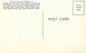 Shelby NC-North Carolina, City Park Pool Swimming Vintage Old Postcard c1930