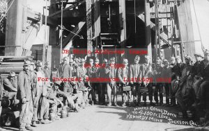 CA, Jackson, California, RPPC, Kennedy Mine, Miners Going Down the Elevator