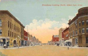 Broadway Looking North Albert Lea Minnesota 1913 postcard