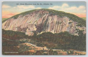 Atlanta Georgia~Stone Mountain Aerial View~Road Below~Linen Postcard 