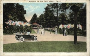 Albany Georgia GA Tift Park Entrance c1910 Vintage Postcard