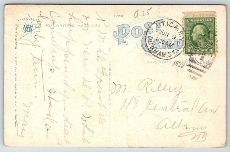 Vintage Utica  New York Postcard - Post Office    1922