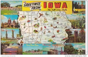 Greetings From Iowa With Map