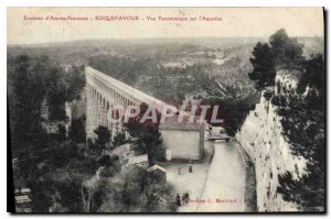 Old Postcard Environs of Aix en Provence Roquefavour Panoramic Aqueduct