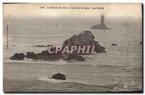 Old Postcard Lighthouse Pointe du Raz Le Raz de Sein The reefs