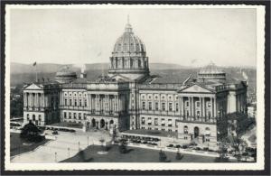 Harrisburg PA State Capitol 1940s Silvercraft Postcard