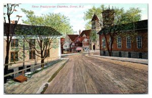 Early 1900s Three Presbyterian Churches, Dover, NJ Postcard *5Q5