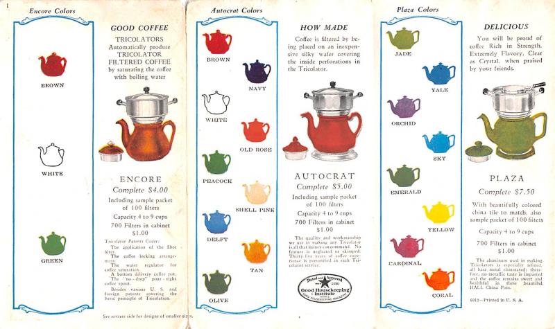 Tricolator, Coffee Advertising Unused 