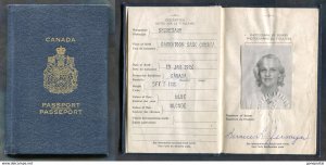 F023 - CANADA Passport Expired 1965. Traveled to Spain, Gibraltar, Switzerland