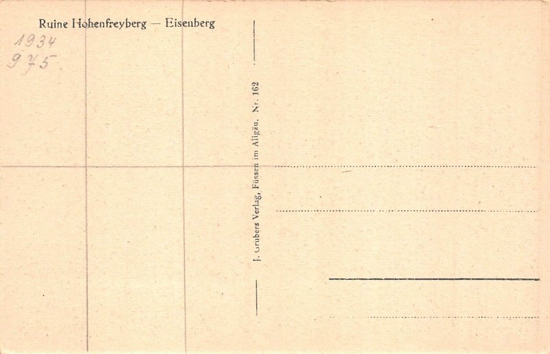 L207 Germany Hohenfreyberg-Eisenberg Panoramic View vintage postcard