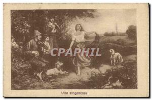 Postcard Old Uita Zingaresca Gypsy Dog