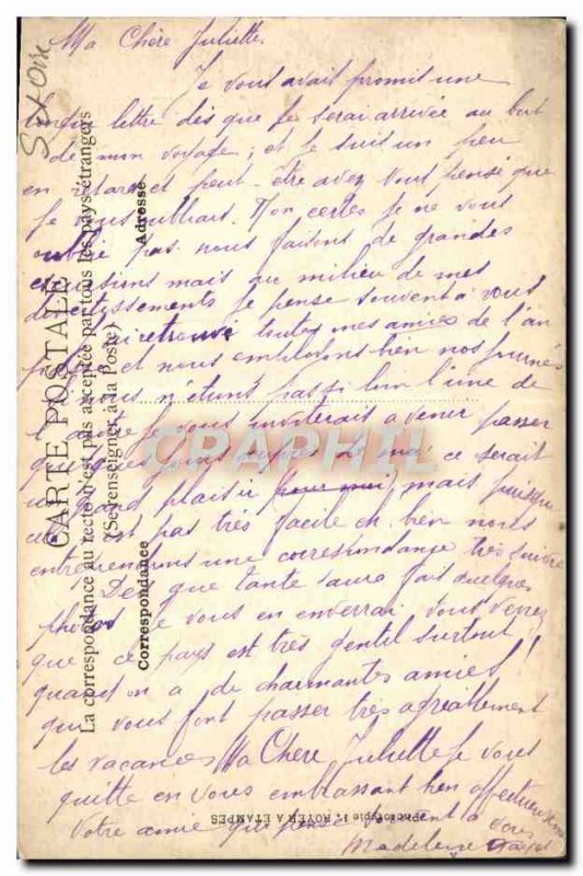 Old Postcard Ormoy-la-Rivière Landreville Le Manoir