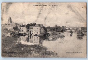 Noyen Sur Sarthe Pays de la Loire France Postcard Partial View c1910