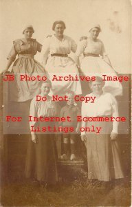 Native Ethnic Culture Costume, RPPC, Group of People by Fence