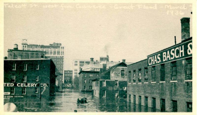 CT - Hartford. March, 1936. Great Flood. Talcott Street west from Commerce St.