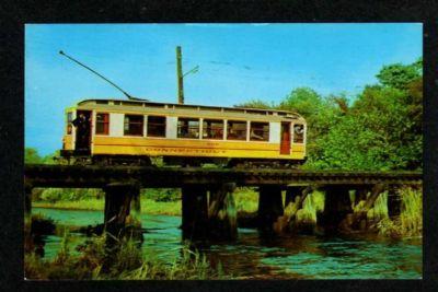 CT East Haven Short Beach Trolley Car Rail Railroad Train CONNECTICUT