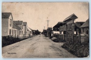 Lolland Denmark Postcard Road and Houses View in Sollested c1920's Posted
