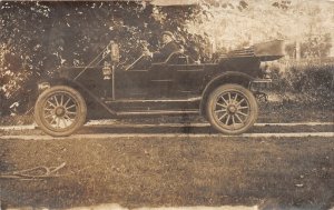 H81/ Early Automobile Auto People Interesting RPPC Postcard c1910 180