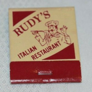 Rudy's Italian Restaurant Waikiki Hawaii 20 Strike Matchbook