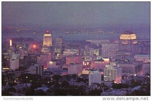 Canada Night View Of Skyline Quebec