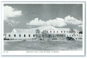 c1960's Service Club Exterior Camp Rucker Alabama AL Unposted Vintage Postcard