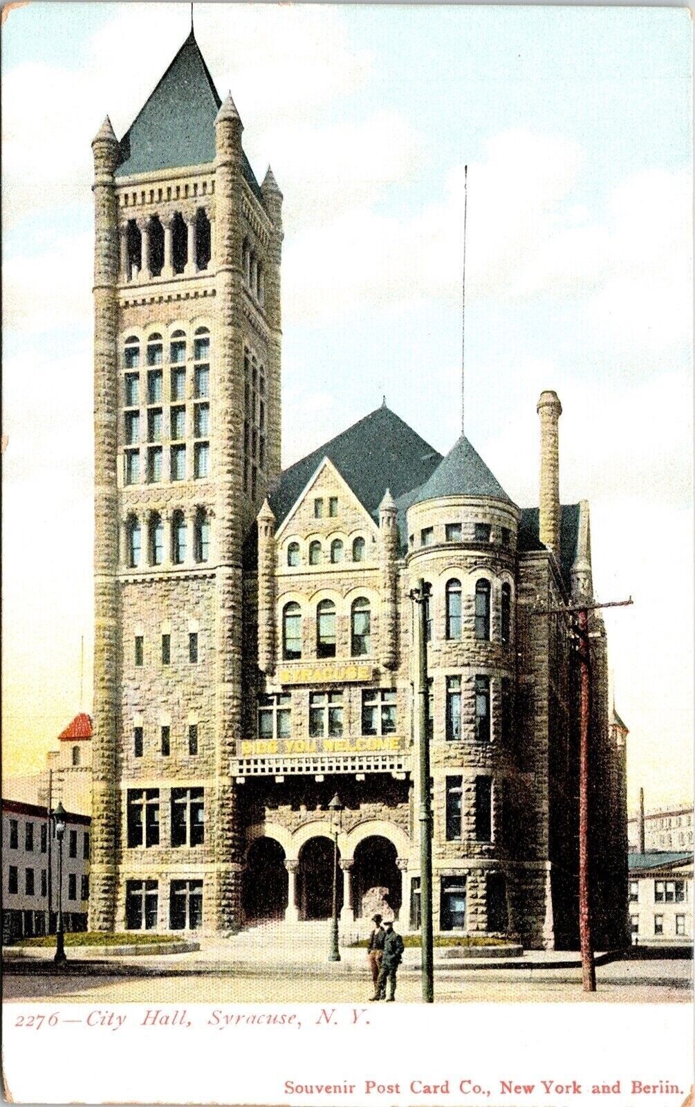 City Hall Syracuse New York NY Postcard Antique Undivided Back Vintage