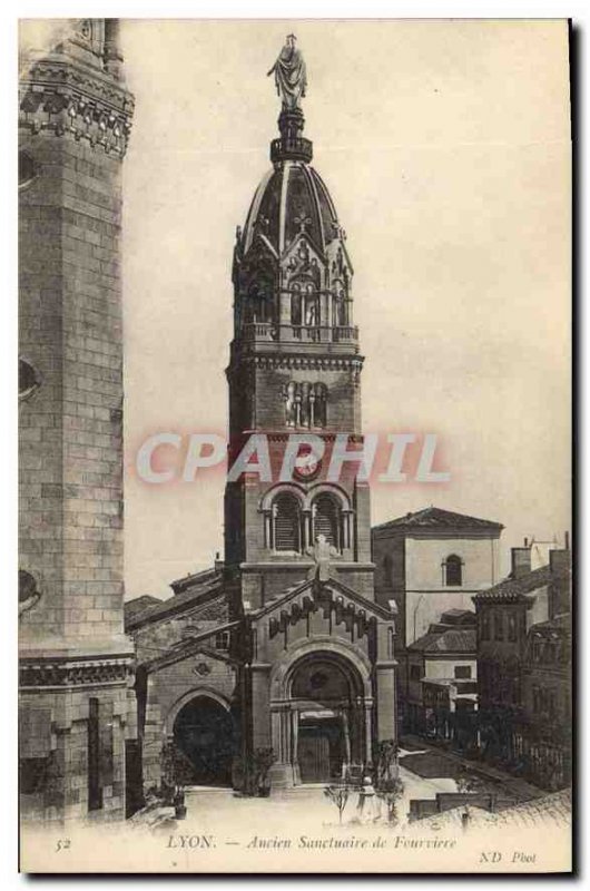 Old Postcard Lyon Old Shrine of Fourviere