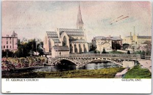 Postcard Guelph Ontario c1910s St. George's Church Bridge by Warwick