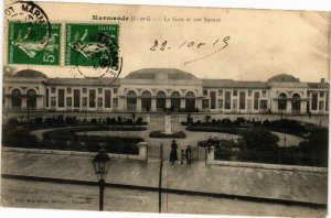 CPA MARMANDE - La Gare et son Square (251400)