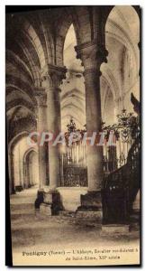 Old Postcard Pontigny L & # 39Abbaye Staircase Leading a hunting St Elmo