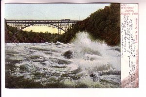 The Whirpool Rapids, Bridge with Train, Niagara Falls, Ontario, Used 1906