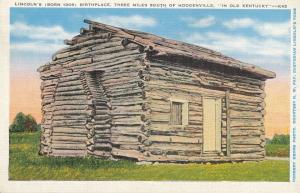 Log Cabin - Lincoln's Birthplace - South of Hodgenville KY, Kentucky - Linen