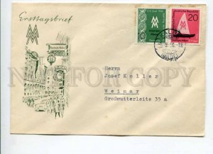 421551 EAST GERMANY GDR 1956 year Leipzig Fair First Day COVER