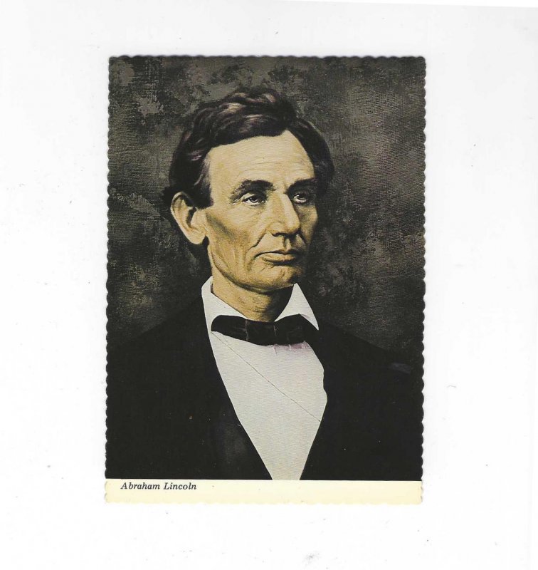 Vtg 1970's Abraham Lincoln Portrait Continental Postcard