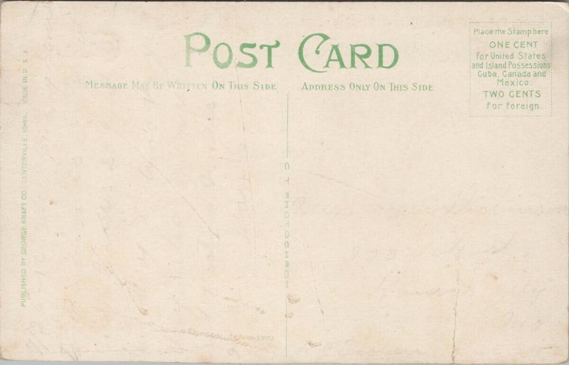 South Side of Square Centerville Iowa IA Frankel's UNUSED Postcard D88