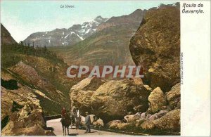 Old Postcard Chaos Road Gavarnie Donkey Mule