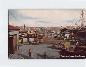 Postcard Auckland Wharf Auckland New Zealand