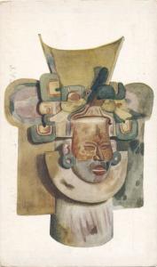 Zapotec Urn at National Museum - Monte Alban, Mexico (postcard)