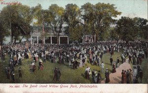 Postcard The band Stand Willow Grove Park Philadelphia PA