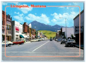 c1960's Motor Hotel Stockman Outdoor Mount Baldy Livingston Montana MT Postcard