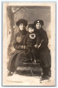 St. Paul MN Postcard RPPC Photo Sledding Rothschild Northern Pacific Railroad